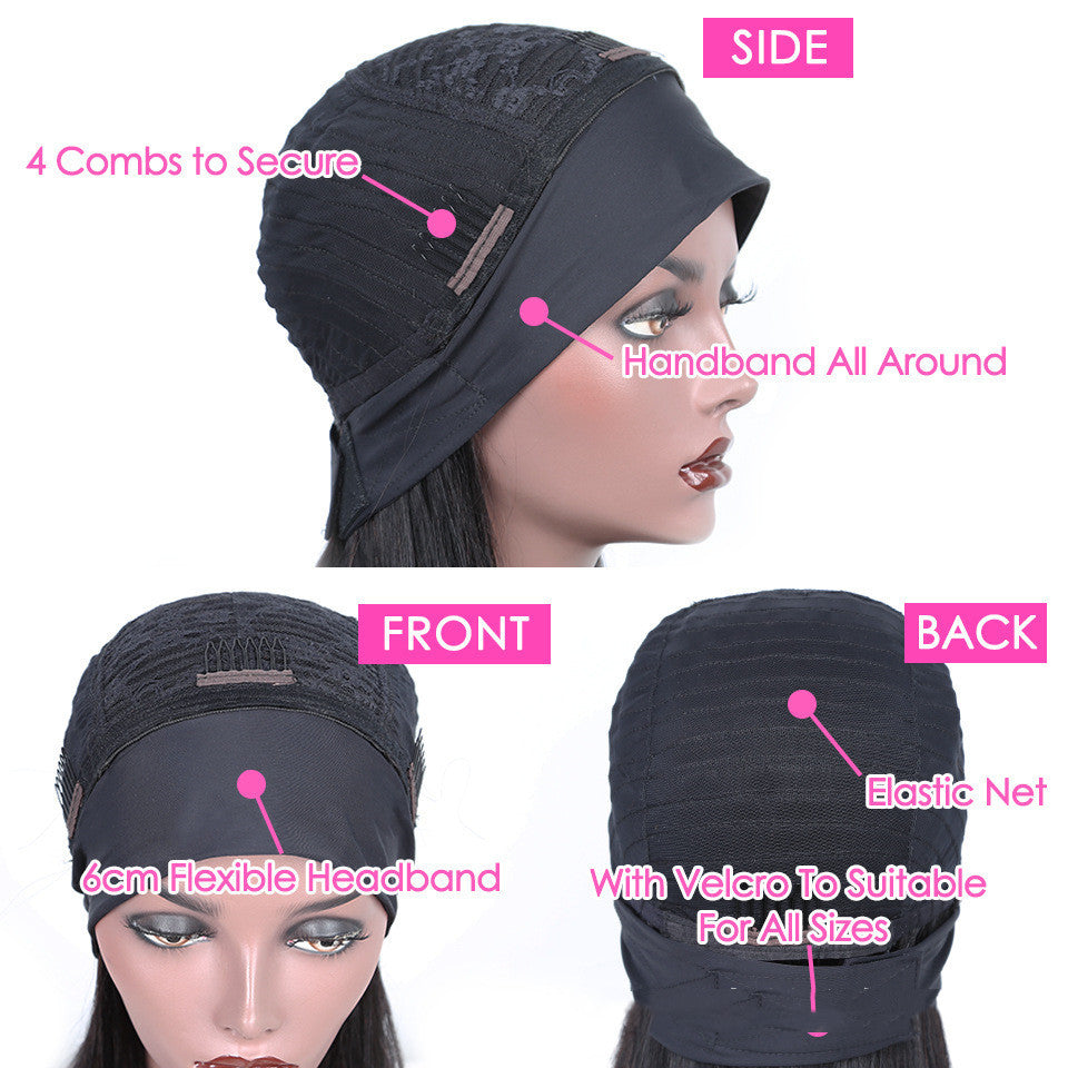 100% Real Human Hair Wig | Full Hand-Hooked, 150% Density, Natural 1B Color, 8"-26" Length4