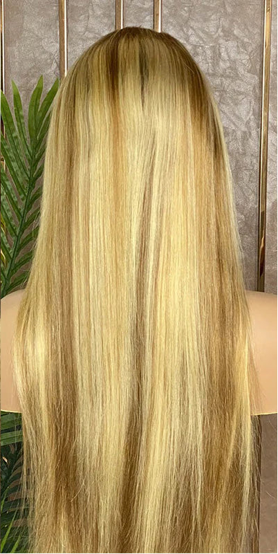 Hair Highlight Honey Blonde Wig 30/613 13x4 Lace Front Wig Straight Lace Front Wig