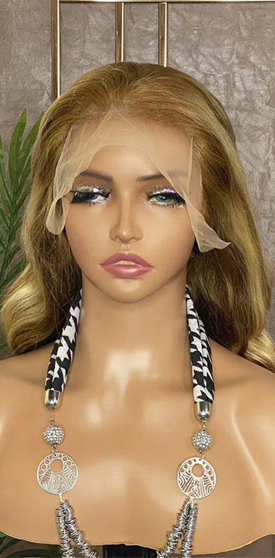 Hair 30/613 Blonde Highlight Wig Body Wave Human Hair Wig 13x4 Lace Front Wig