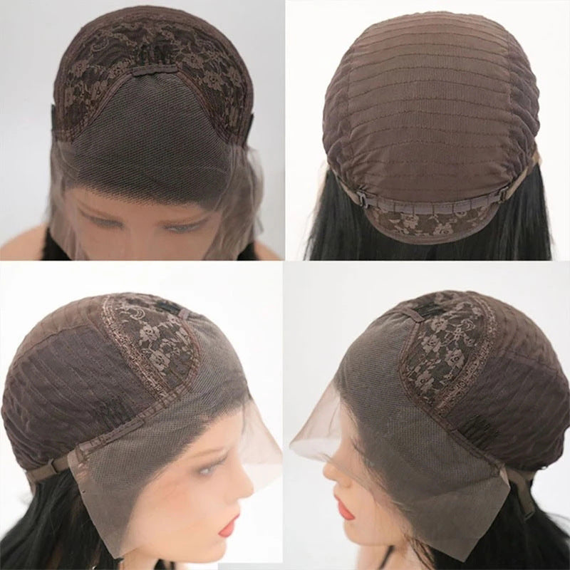 Exotic Long Curly Synthetic Wig with Dirty Braid Front Lace - High Temperature Silk