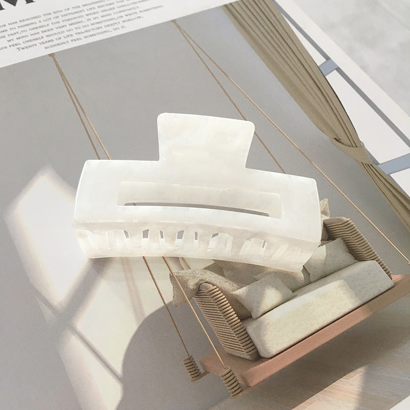 Elegant Handmade Korean Style Acrylic Geometric Hair Clip for Women - 7.4cm Catch Clip