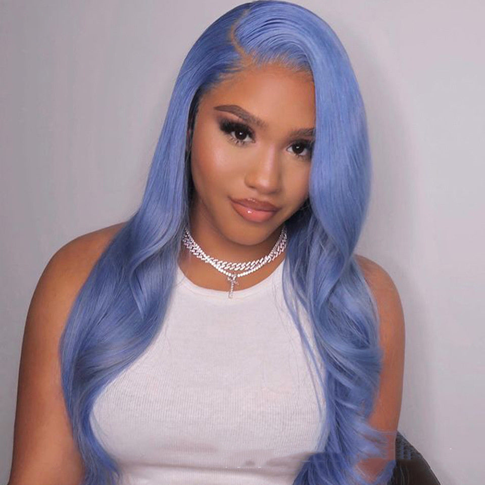 13x4 Medium Long Real Human Hair Wig – Versatile Bangs & Natural Finish