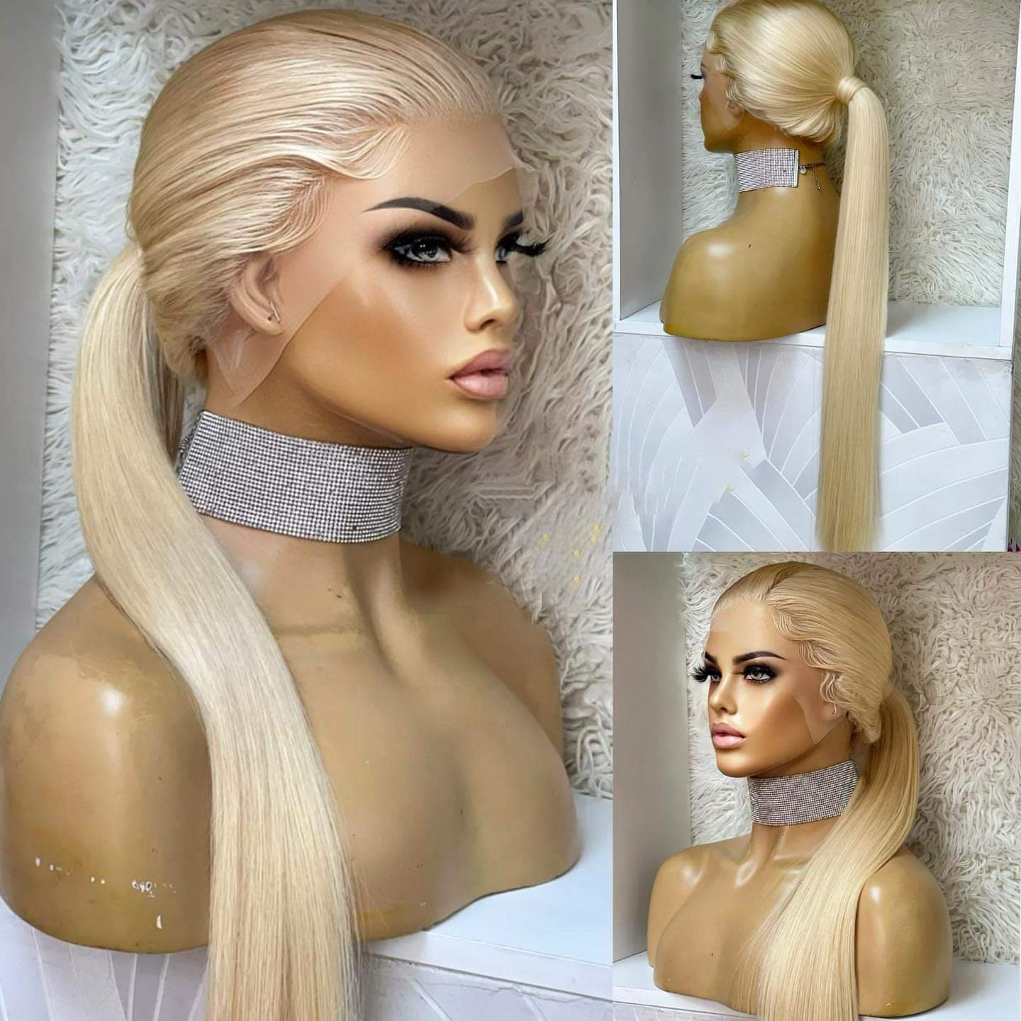 13x6 Lace Wig - Hand-Woven Long Wig in Stunning 613 Blonde