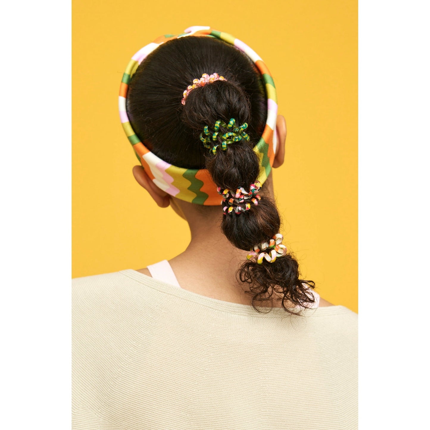 4 Pack Multicolor Dentless Spiral Hair Ties