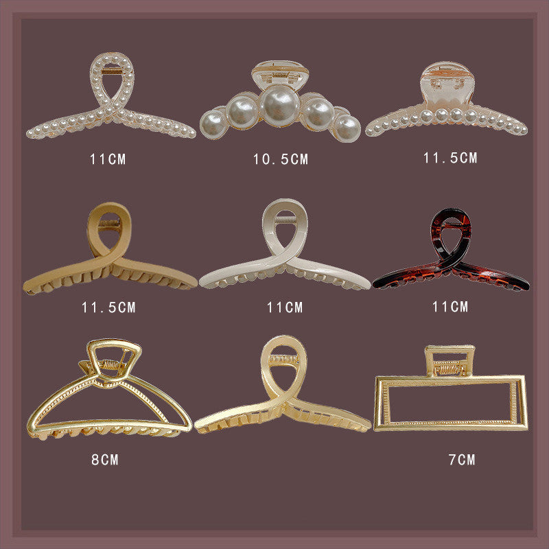 Korean Style Metal Bow Hairpin – Electroplated Grab Clip for Women