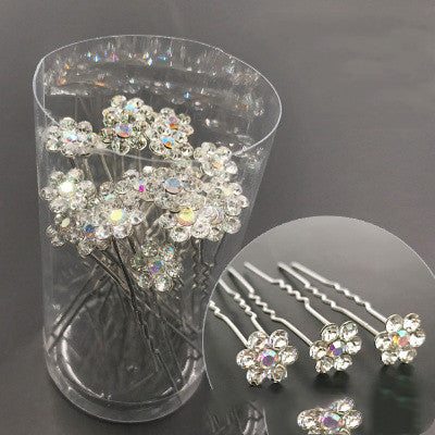 Elegant Flower Wedding Hair Clips - 20-Piece Set with Pearls, Crystals & Butterflies