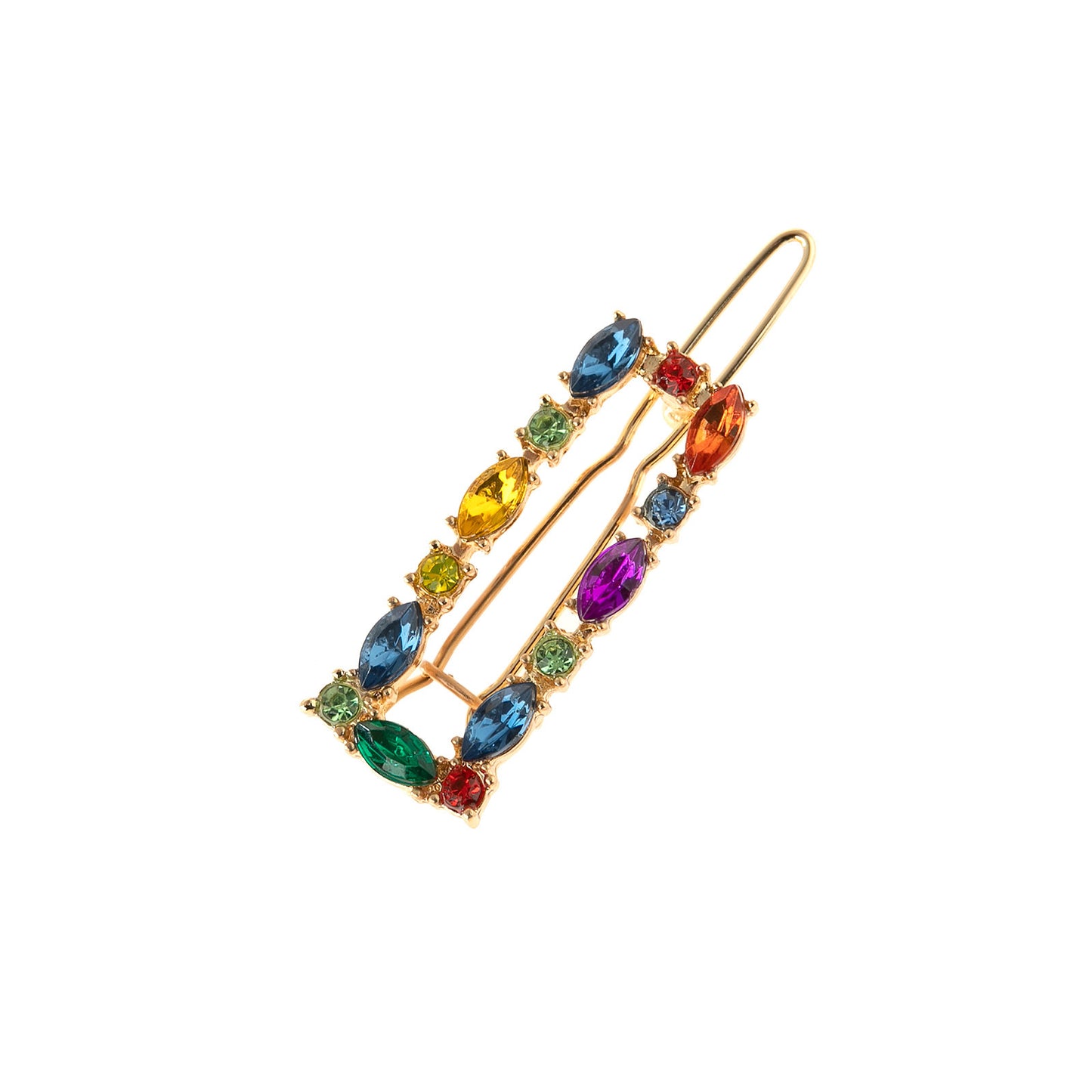 Elegant Alloy Geometric Hair Pins - 4-Piece Set in Gold and Silver