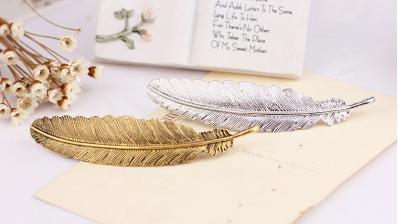 Boho Metal Leaf Hair Clip Barrette - Elegant Nature-Inspired Hair Accessory