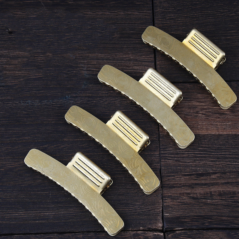 Retro Oil Head Clip – All Copper Male Hair Oil Head Clips (4-Pack)