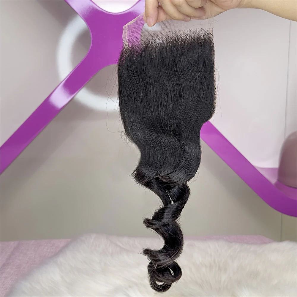 Hair 4x4 HD Lace Cloure Loose Wave 100% Human Hair Free Part