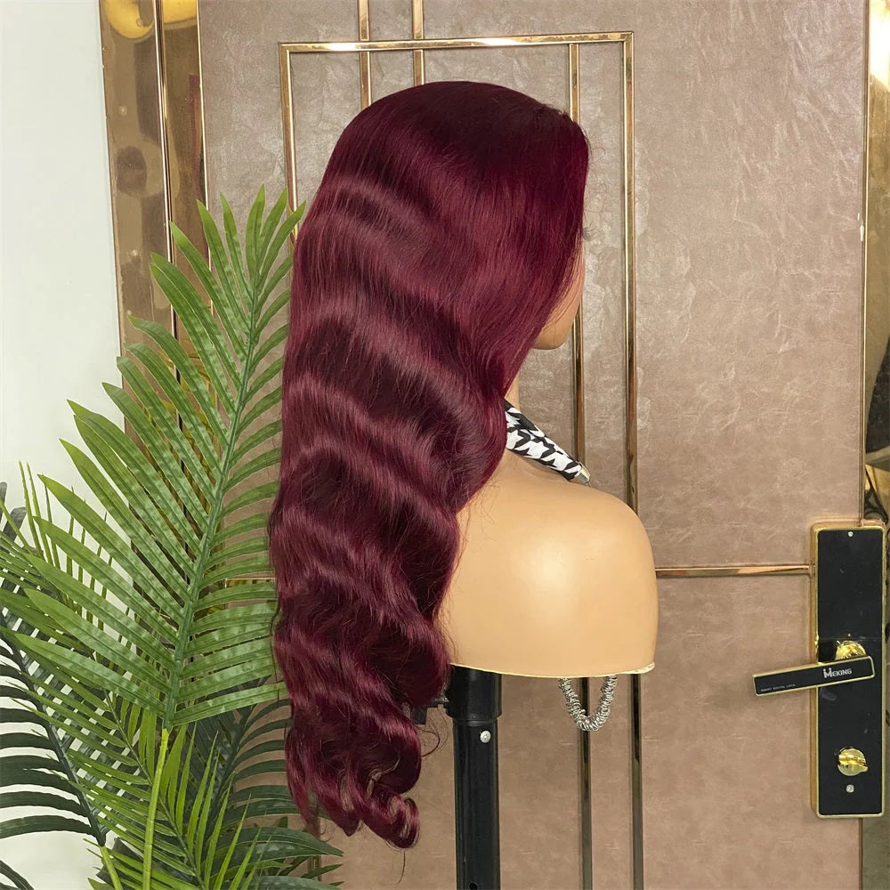 Hair 99J Wig Body Wave Lace Front Wig 13x4 Hair Wig With Baby Hair