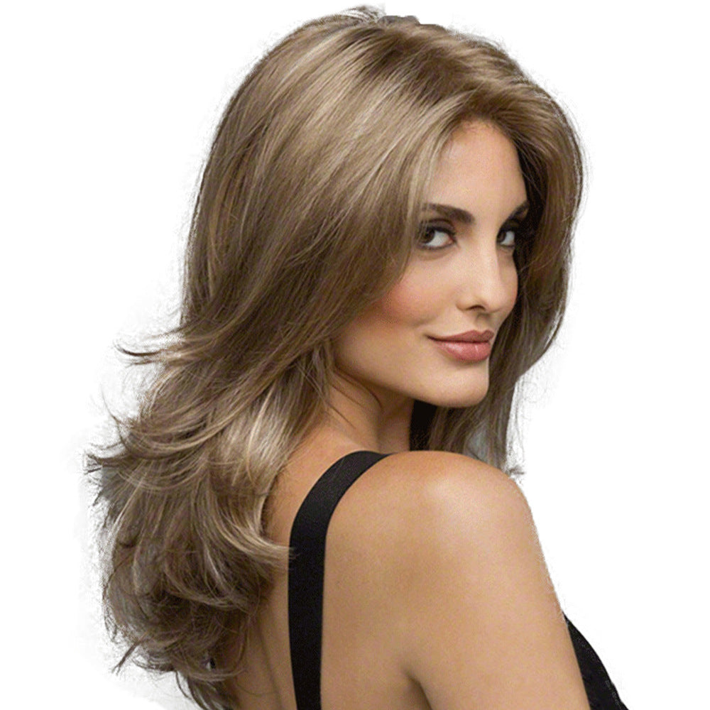 Elegant Mid-Length Curly Synthetic Wig with Side Bangs - Available in Multiple Shades