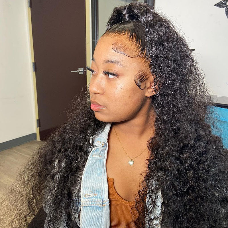 13x6/13x4 Lace Front Pineapple Wave Wig 250% Density HD Human Hair Frontal Wig