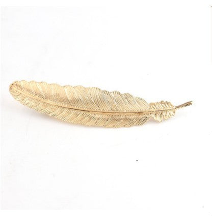 Boho Metal Leaf Hair Clip Barrette - Elegant Nature-Inspired Hair Accessory