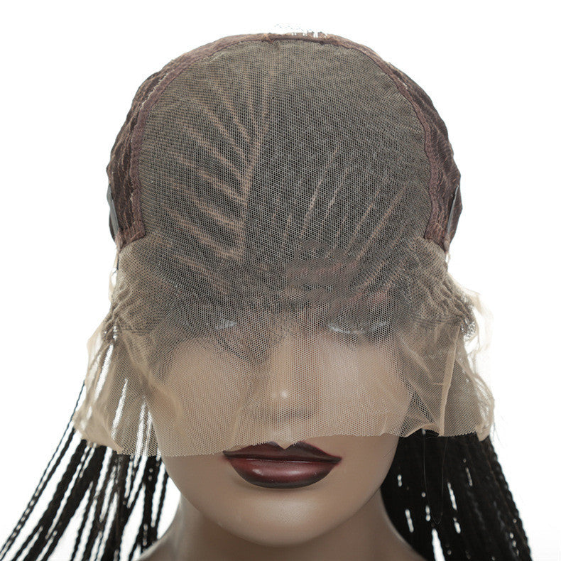 32-Inch Long Straight Hairpiece with Bangs for Dark Skin