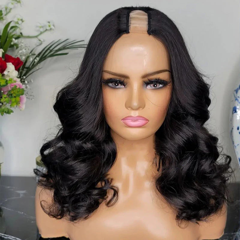 Hair 250% High Density Glueless U Part Wig Body Wave Human Hair Wigs