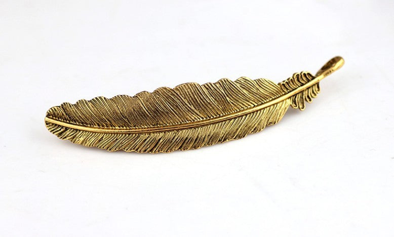 Boho Metal Leaf Hair Clip Barrette - Elegant Nature-Inspired Hair Accessory