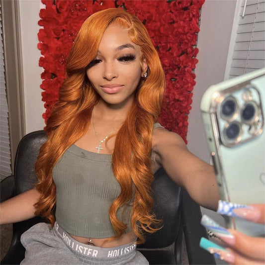 Hair Ginger #350 Human Hair Wig 13x4 Lace Front Wig Body Wave Hair Wig