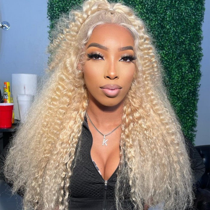 Hair 613 Blonde Deep Wave Wig 13x4 Lace Front Wig Lace Frontal Wig Pre Plucked