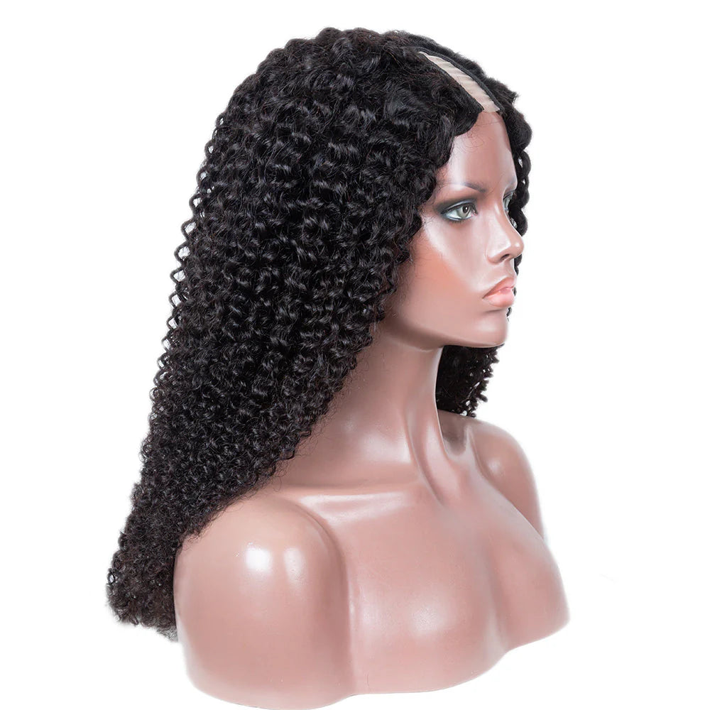 Hair 250% Density U Part Curly Wig Glueless Curly Human Hair Wig Very Full