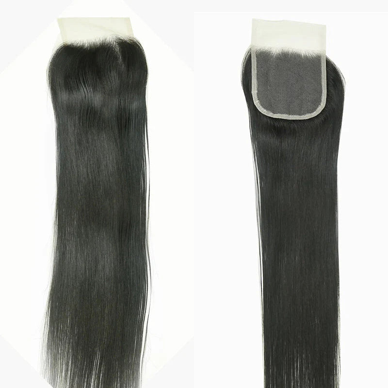 Hair 4x4 Transparent Lace Cloure Straight Small Knots 100% Human Hair