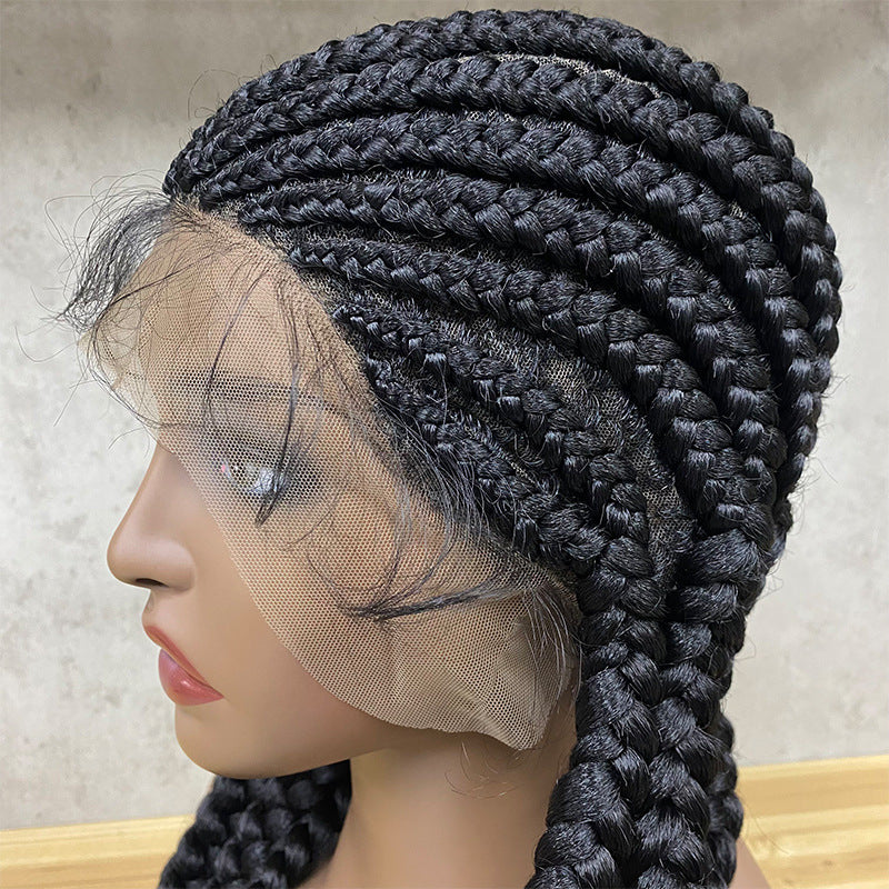 Elegant Stretch Mesh 9 Strand Braid Wig – High Temperature Silk Fiber