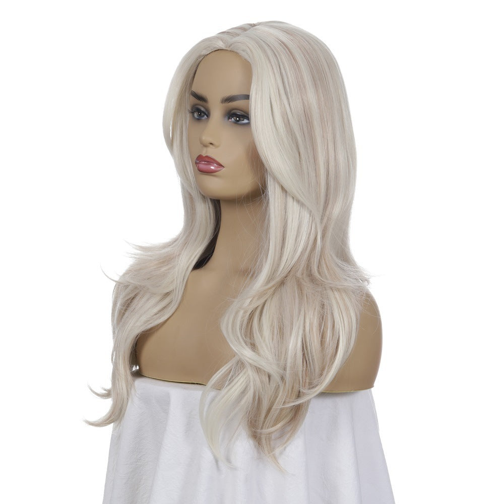 Elegant Mid-Length Curly Synthetic Wig with Side Bangs - Available in Multiple Shades