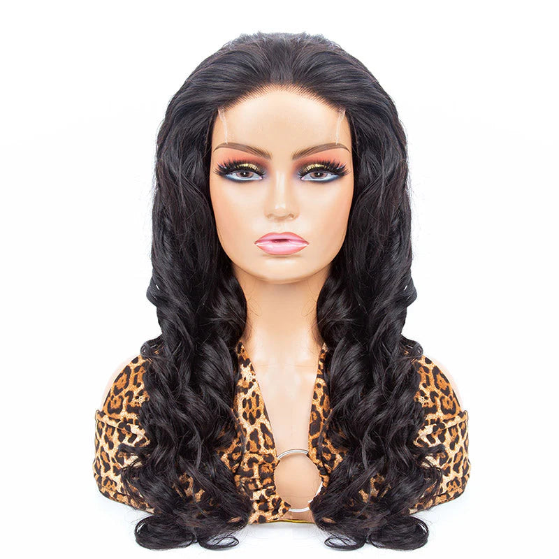 Natural Black Heavy Density Loose Wave 4x4/5x5/6x6 HD Lace Closure Wig Human Hair Wig