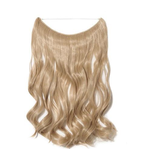 S-noilite 20-Inch Invisible Wire No Clips Hair Extensions – Silky Straight Synthetic Fish Line Hairpieces