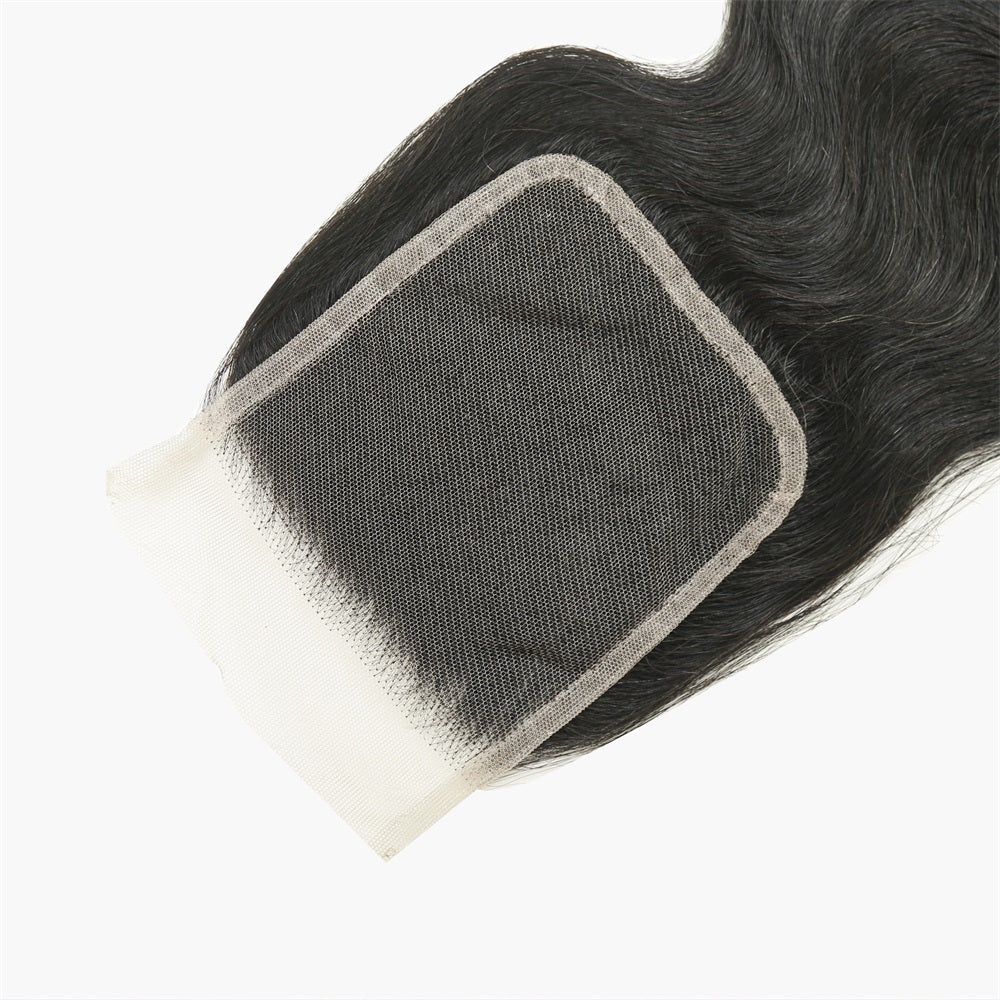Hair 4x4 Transparent Lace Cloure Body Wave Small Knots Free Part