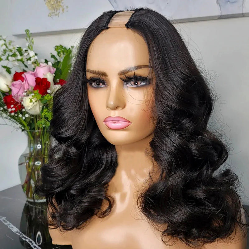Hair 250% High Density Glueless U Part Wig Body Wave Human Hair Wigs