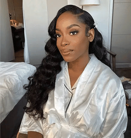 Preplucked Glueless Tiny Knots Human Hair Lace Front Body Wave Hair Wig 5X5 Hd Lace Wig With Baby Hair