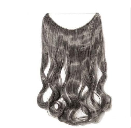 S-noilite 20-Inch Invisible Wire No Clips Hair Extensions – Silky Straight Synthetic Fish Line Hairpieces