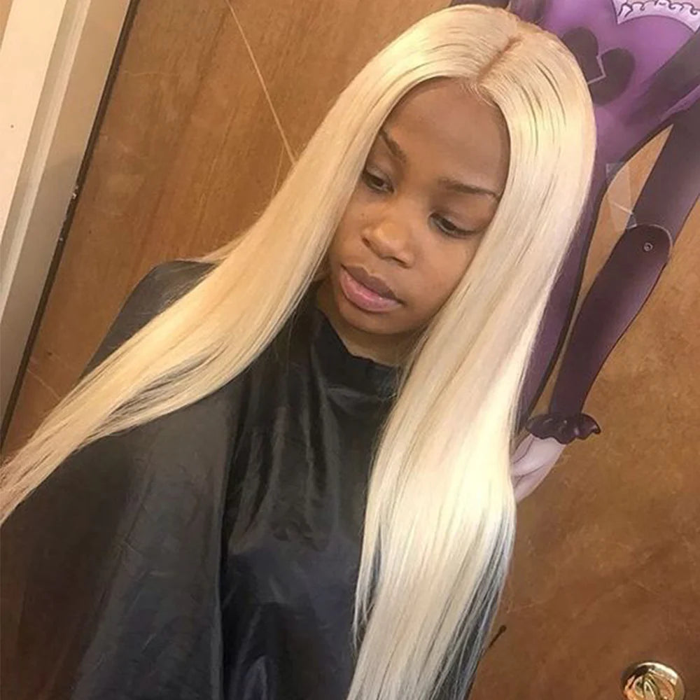 Hair 613 Blonde Lace Front Wig Straight Blonde Wig 13x4 Lace Frontal Wig 613 Human Hair Wig