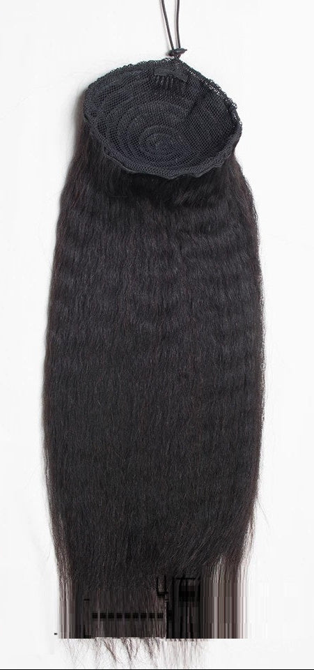 Luxurious Hand-Woven Real Human Hair Ponytail Extension – Versatile Bangs, Customizable Length 8-30 Inches
