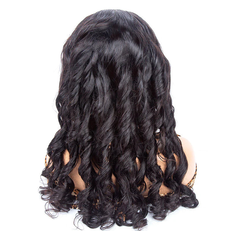 Natural Black Heavy Density Loose Wave 4x4/5x5/6x6 HD Lace Closure Wig Human Hair Wig