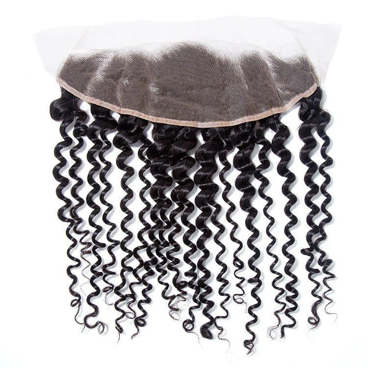 Hair 13x4 Transparent Lace Frontal Deep Wave Small Knots Preplucked Hairline
