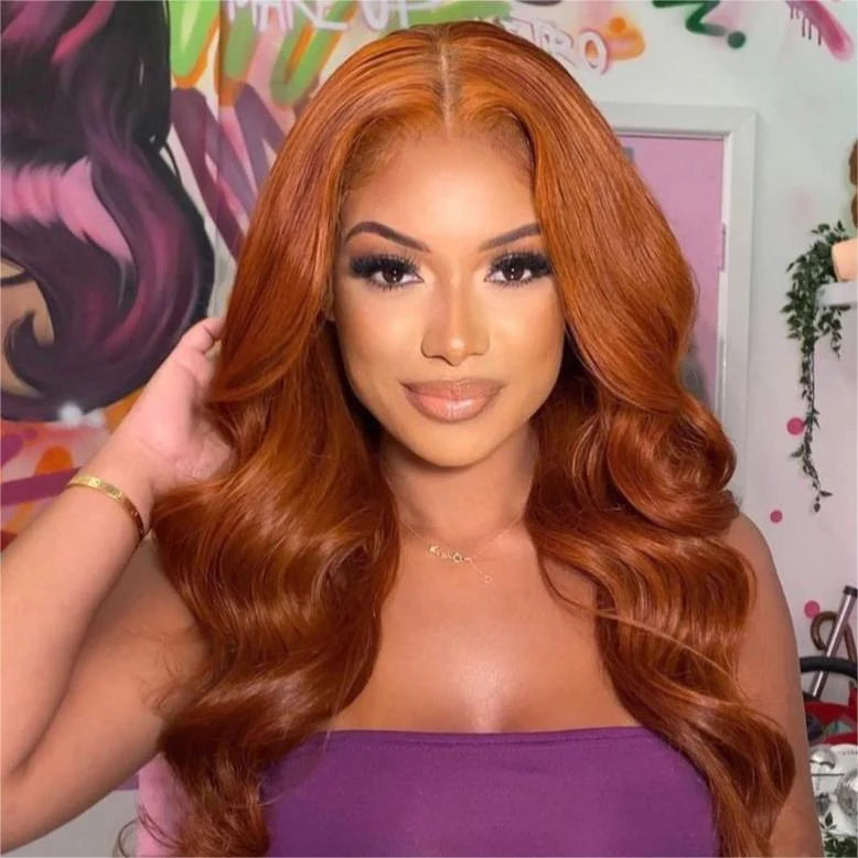 Hair Ginger #350 Human Hair Wig 13x4 Lace Front Wig Body Wave Hair Wig