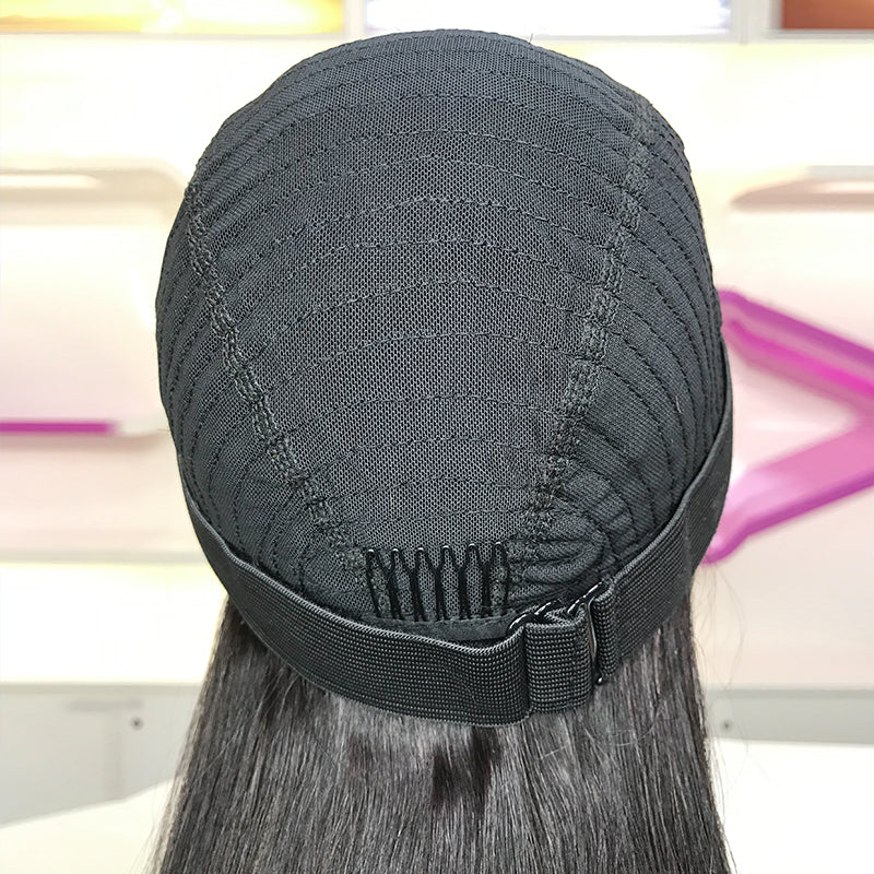 Glueless 5x5 HD Closure Wig Straight with Bleached Knots