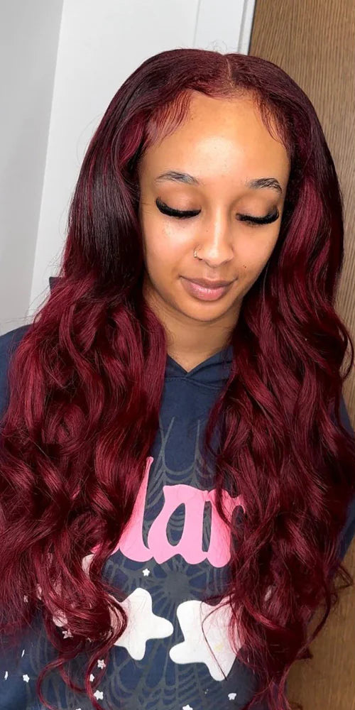 Hair 99J Wig Human Hair Wig 13x4 Lace Front Wig Straight Lace Frontal Wig