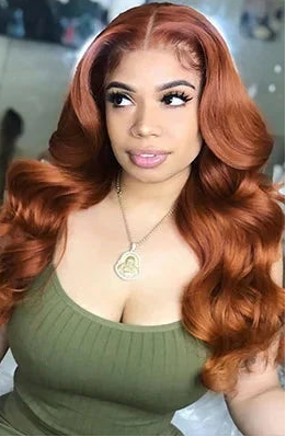 Hair Ginger #350 Human Hair Wig 13x4 Lace Front Wig Body Wave Hair Wig