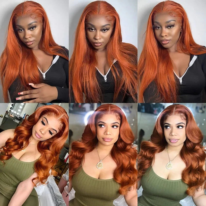 Hair Ginger #350 Human Hair Wig 13x4 Lace Front Wig Body Wave Hair Wig