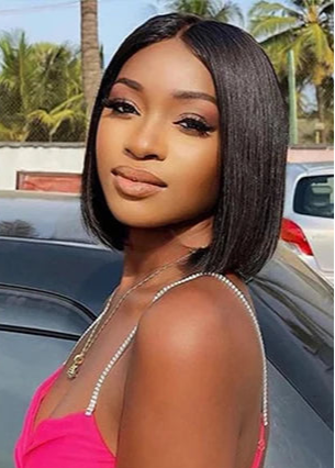 Premium Straight Lace Wig – 4x4x1 Swiss Lace, Transparent, Natural Look