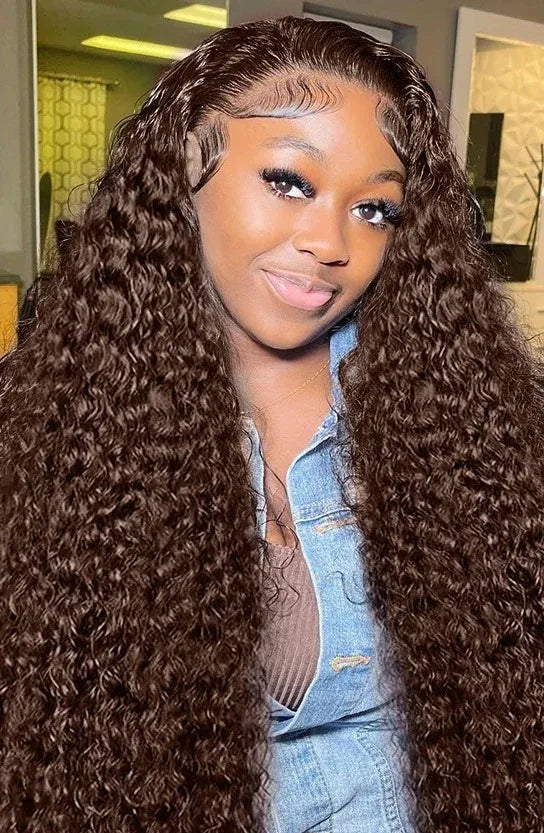 26+ Inch Curly Human Hair Lace Front Wig – Transparent French Lace, Dye-Friendly, Natural Look