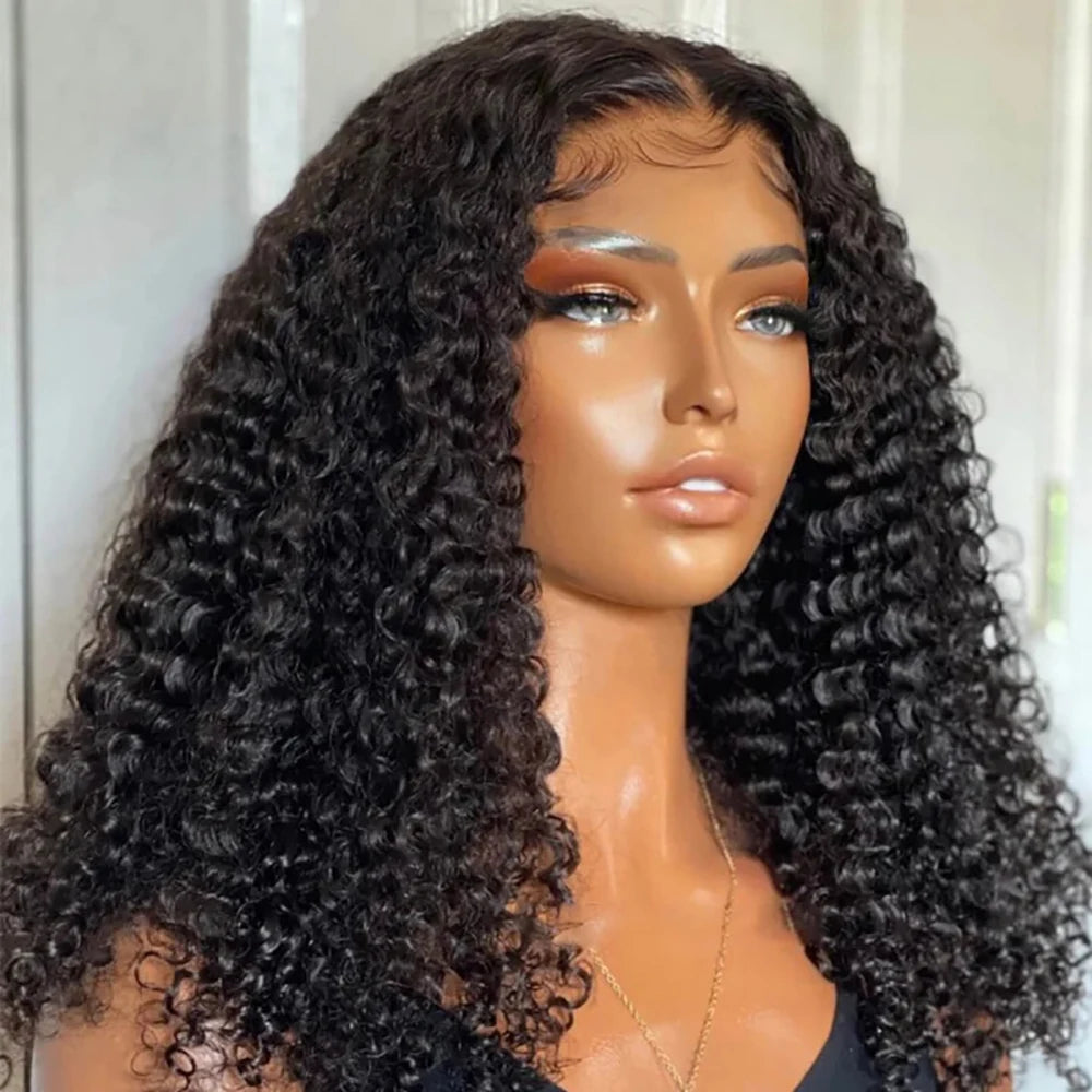 26+ Inch Deep Wave Human Hair Wig | Transparent Swiss Lace for Natural Beauty