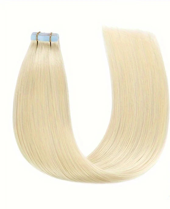 Straight Tape-In Hair Extensions | 100% Real Human Hair | 20 Pcs Bulk Buy | Natural & Smooth