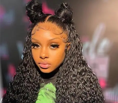 Luxury Deep Wave Lace Front Wig – 26+ Inch, HD Transparent Lace, Pre-Plucked, 180%-200% Density