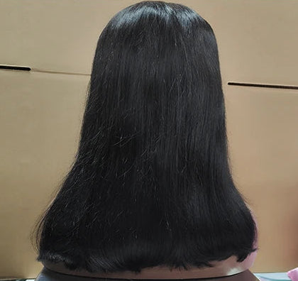 Straight Glueless 4x4 Lace Front Wig – 100% Hair, No Chemicals, Ready to Wear, 4-16 Inches