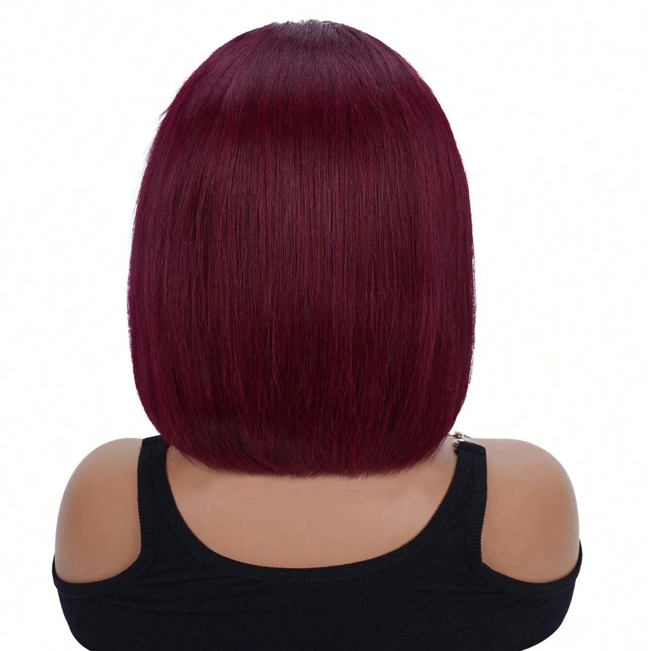 99J Burgundy Straight Bob Wig – 13x4 & 7x5 Glueless Lace Front Human Hair Wig, Pre-Plucked with Baby Hair, 180% Density