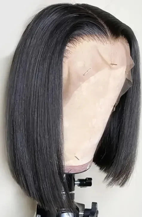 Short Straight 5x5 Lace Front Wig – Transparent Swiss Lace